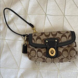 Coach Brown Wristlet